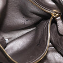 PRADA Hand Bag Leather Gray Gold Auth ka6590V-26