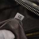 PRADA Hand Bag Leather Gray Gold Auth ka6590V-11