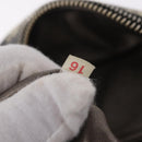 PRADA Hand Bag Leather Gray Gold Auth ka6590V-12