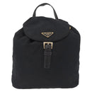 PRADA Backpack Nylon Black Gold Auth ka6591-13