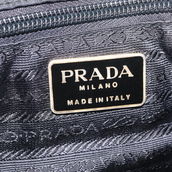 PRADA Backpack Nylon Black Gold Auth ka6591