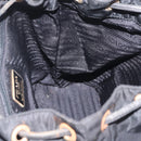 PRADA Backpack Nylon Black Gold Auth ka6591-25