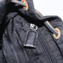 PRADA Backpack Nylon Black Gold Auth ka6591-27