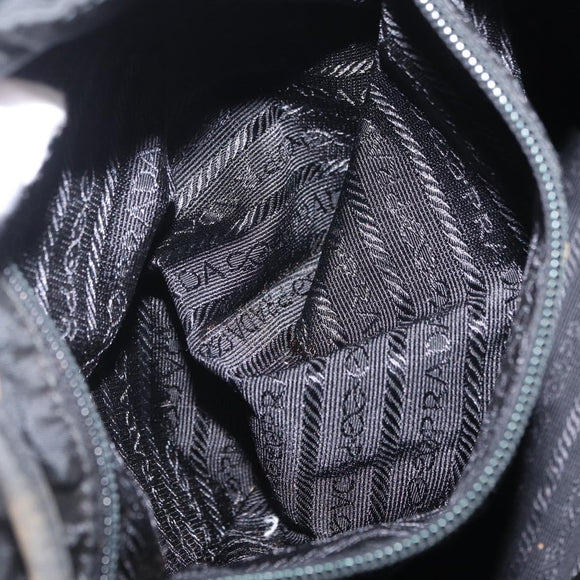 PRADA Backpack Nylon Black Gold Auth ka6591