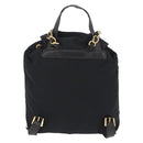PRADA Backpack Nylon Black Gold Auth ka6591-2