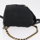 PRADA Backpack Nylon Black Gold Auth ka6591-3