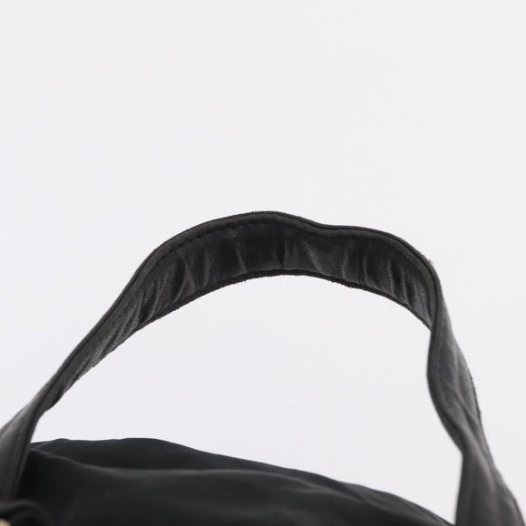 PRADA Backpack Nylon Black Gold Auth ka6591