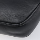 CELINE Shoulder Bag Leather Black Gold Auth ka6592-11