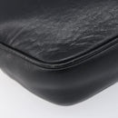 CELINE Shoulder Bag Leather Black Gold Auth ka6592-12