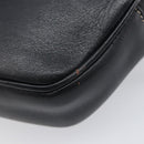 CELINE Shoulder Bag Leather Black Gold Auth ka6592-13