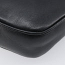 CELINE Shoulder Bag Leather Black Gold Auth ka6592-14