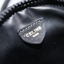 CELINE Shoulder Bag Leather Black Gold Auth ka6592-17