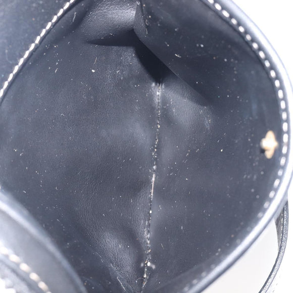 CELINE Shoulder Bag Leather Black Gold Auth ka6592