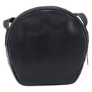 CELINE Shoulder Bag Leather Black Gold Auth ka6592-3