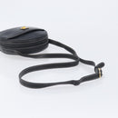 CELINE Shoulder Bag Leather Black Gold Auth ka6592-7