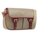 CELINE Macadam Canvas Shoulder Bag PVC Beige Gold Auth ka6594-1