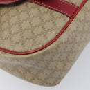 CELINE Macadam Canvas Shoulder Bag PVC Beige Gold Auth ka6594-17