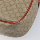 CELINE Macadam Canvas Shoulder Bag PVC Beige Gold Auth ka6594-18