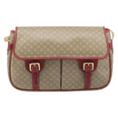 CELINE Macadam Canvas Shoulder Bag PVC Beige Gold Auth ka6594-13