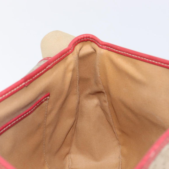 CELINE Macadam Canvas Shoulder Bag PVC Beige Gold Auth ka6594