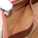 CELINE Macadam Canvas Shoulder Bag PVC Beige Gold Auth ka6594-26