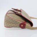 CELINE Macadam Canvas Shoulder Bag PVC Beige Gold Auth ka6594-3