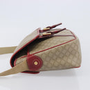 CELINE Macadam Canvas Shoulder Bag PVC Beige Gold Auth ka6594-4