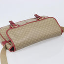 CELINE Macadam Canvas Shoulder Bag PVC Beige Gold Auth ka6594-6