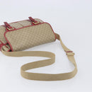 CELINE Macadam Canvas Shoulder Bag PVC Beige Gold Auth ka6594-7