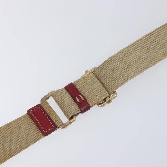 CELINE Macadam Canvas Shoulder Bag PVC Beige Gold Auth ka6594