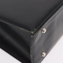 BURBERRY Tote Bag Leather Black Silver Auth ka6595-10
