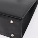 BURBERRY Tote Bag Leather Black Silver Auth ka6595-17