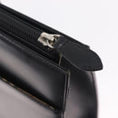 BURBERRY Tote Bag Leather Black Silver Auth ka6595-11