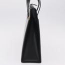 BURBERRY Tote Bag Leather Black Silver Auth ka6595-4