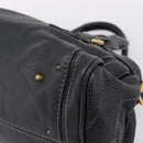 Chloe Paddington Hand Bag Leather Black Gold Auth ka6597V-12