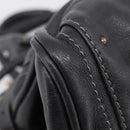 Chloe Paddington Hand Bag Leather Black Gold Auth ka6597V-14