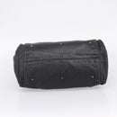 Chloe Paddington Hand Bag Leather Black Gold Auth ka6597V-9