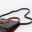 LOEWE Barcelona Hand Bag Leather 2way Black Auth ka6598V-15