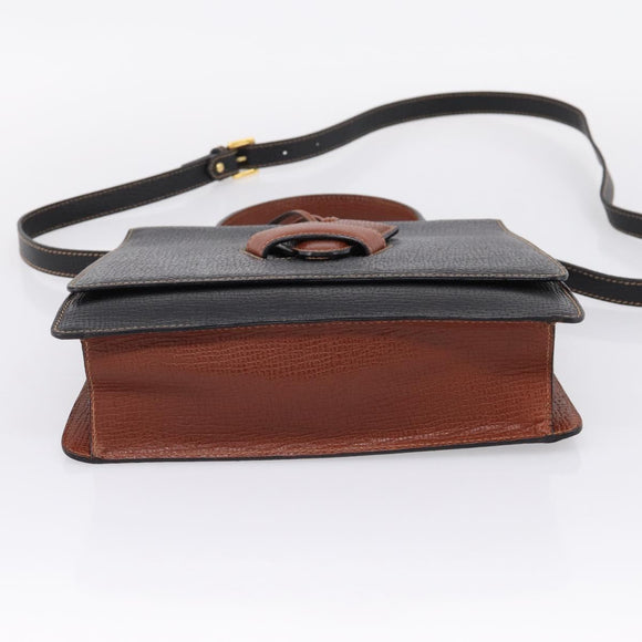 LOEWE Barcelona Hand Bag Leather 2way Black Auth ka6598V