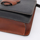 LOEWE Barcelona Hand Bag Leather 2way Black Auth ka6598V-16