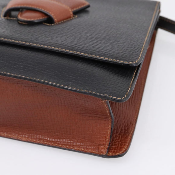 LOEWE Barcelona Hand Bag Leather 2way Black Auth ka6598V