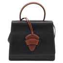 LOEWE Barcelona Hand Bag Leather 2way Black Auth ka6598V-13