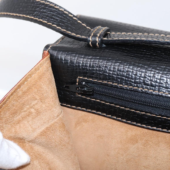 LOEWE Barcelona Hand Bag Leather 2way Black Auth ka6598V