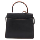 LOEWE Barcelona Hand Bag Leather 2way Black Auth ka6598V-2