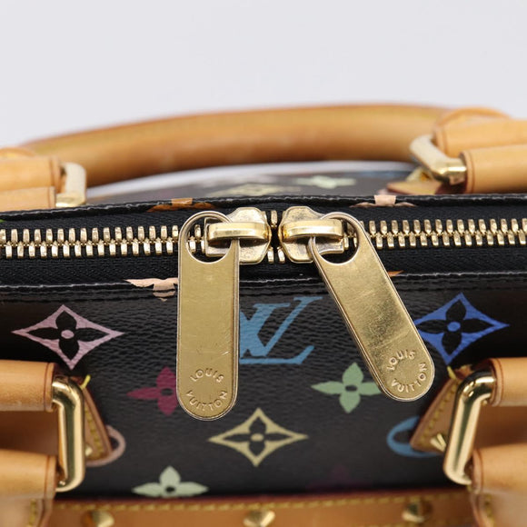 LOUIS VUITTON Monogram Multicolor Alma PM Hand Bag Black M40444 LV Auth ka6600V
