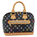 LOUIS VUITTON Monogram Multicolor Alma PM Hand Bag Black M40444 LV Auth ka6600V-13