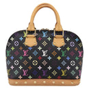 LOUIS VUITTON Monogram Multicolor Alma PM Hand Bag Black M40444 LV Auth ka6600V-2