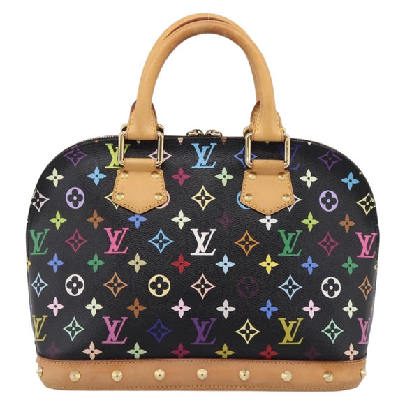 LOUIS VUITTON Monogram Multicolor Alma PM Hand Bag Black M40444 LV Auth ka6600V