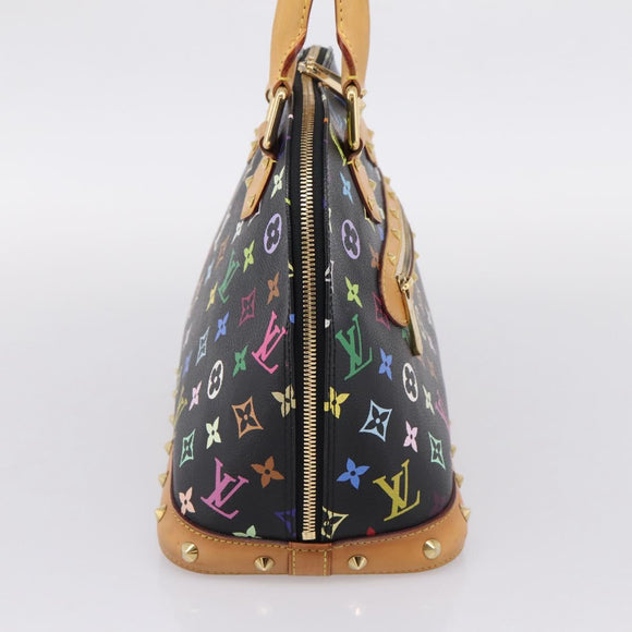LOUIS VUITTON Monogram Multicolor Alma PM Hand Bag Black M40444 LV Auth ka6600V