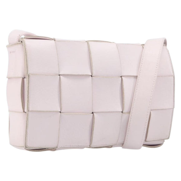 Bottega Veneta MAXI INTRECCIATO cassette Shoulder Bag Pink Silver Auth ka6605V